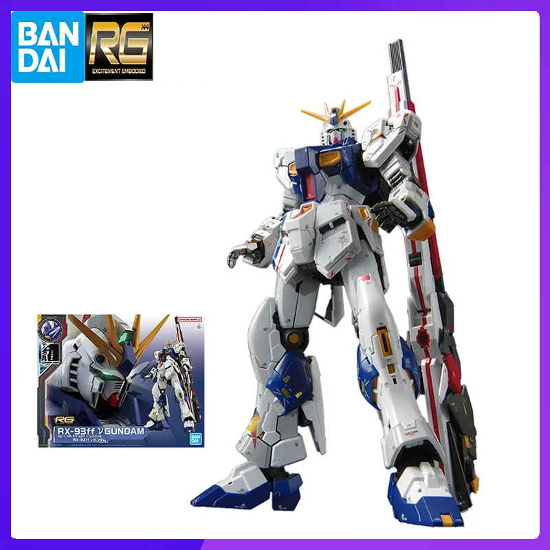 

In Stock Bandai RG 1/144 Char's Counterattack RX-93ff ν GUNDAM Original Anime Figure Model Toys Boys Action Collection Assembly