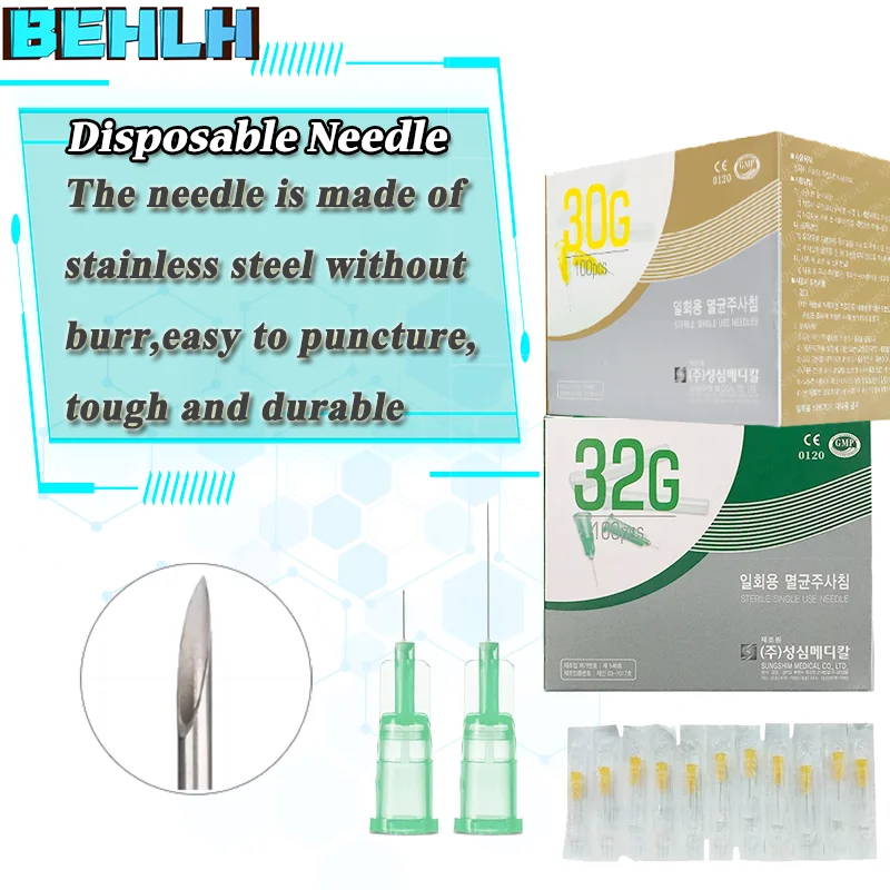 

Medical disposable painless small needle 18G,25G,27G,30G,,32G,34G Medical Beauty Sterile Injector Micro Hypodermic Needle tools