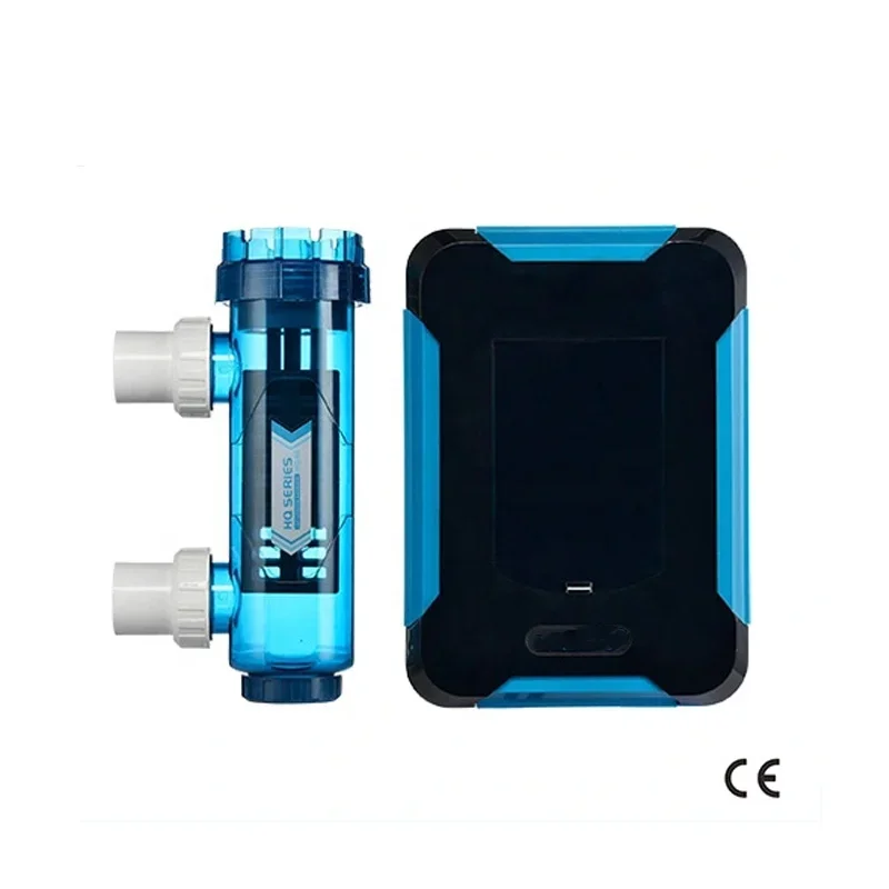 Swimming pool chlorinator, low-cost electrolytic salt chlorine generator, with titanium electrolytic cell disinfection system