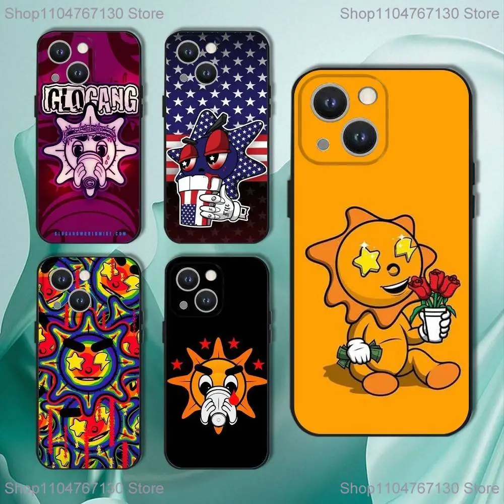 

G-GLO G-GANG Rapper Logo Phone Case For iPhone 16,15,14,13,12,11,Pro,XS,Max,XR,Plus,E,SE4,Mini Black Soft Cover