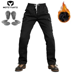 Men Jeans Embroidery Motorcycle Pants Pantalon Motocross Belt Protective Gear Motorcycle Driver's License Test Motos Jeans