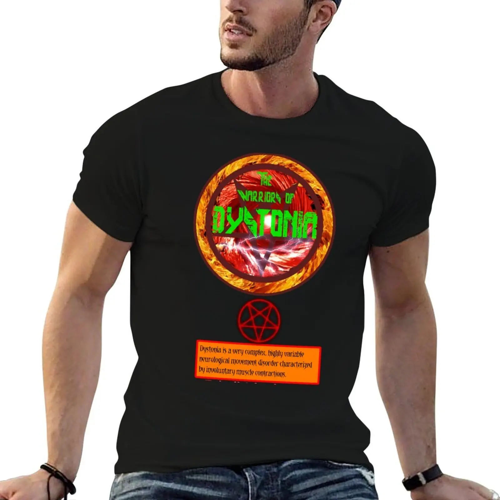 

The Warriors of Dystonia band! T-Shirt man t shirts graphic t shirts for man slim fit T-Shirt