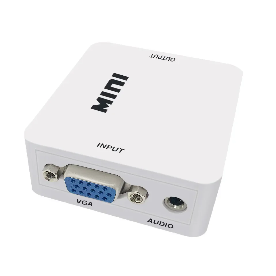 Convertidor HDMI a VGA con adaptador de Audio 1080P para PC Notebook Xbox360 DVD PS3 TV Box Conversión de señal de proyector