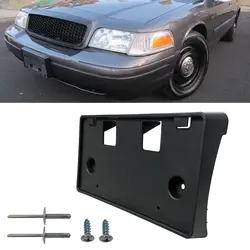 Front Bumper License Plate Frame Bracket Holder For 1998-2011 Ford Crown Victoria