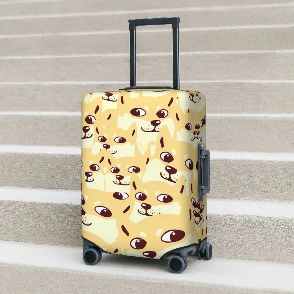 

Funny Dog Expression Suitcase Cover Animal Cartoon Vacation Cruise Trip Fun Luggage Accesories Protection Christmas