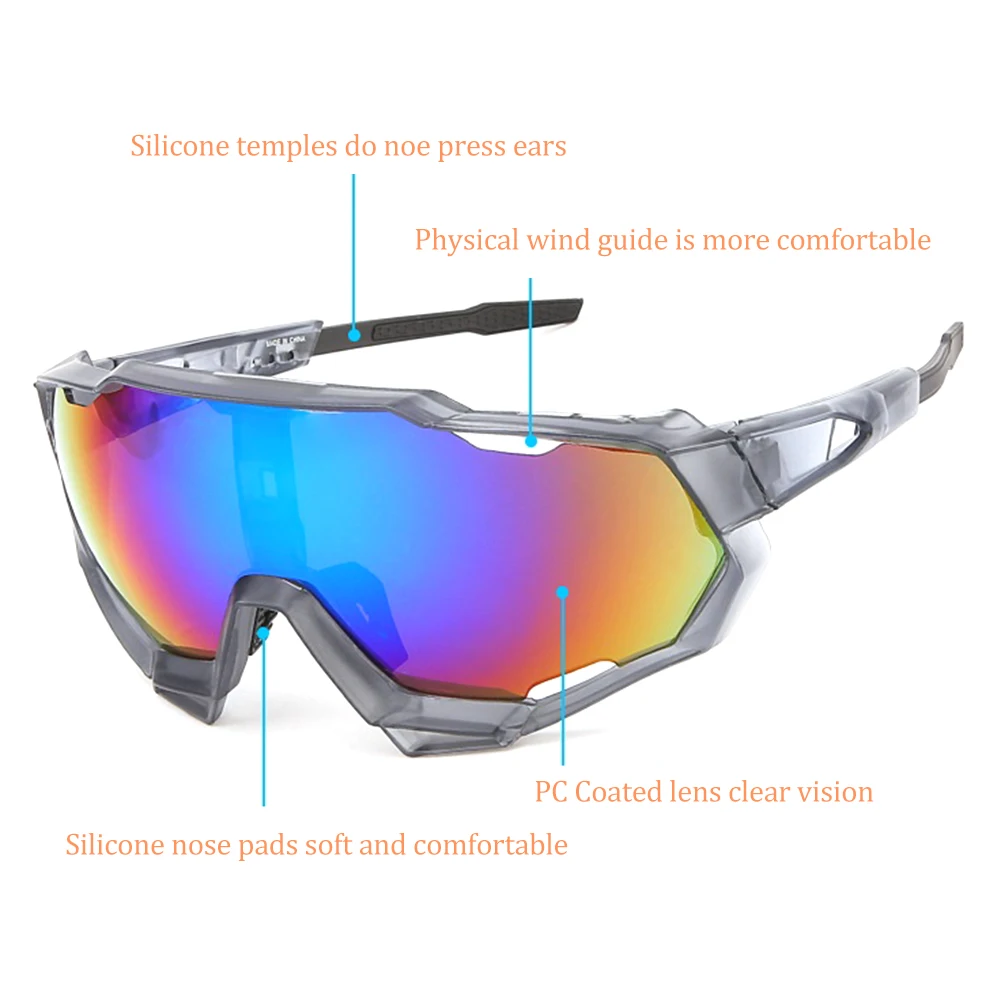 Cycling Road Bike Riding Glasses UV Protection Windproof Glasses Polarized Lens Men Sports Sunglasses Eyewear Fishing Glasses