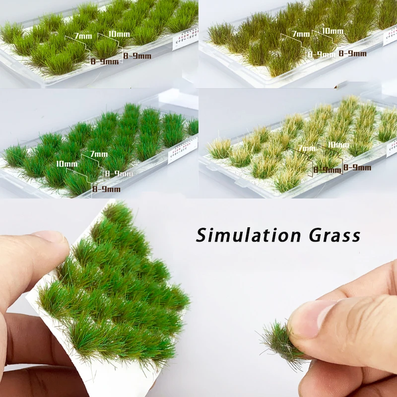 Miniature Static Grass Cluster HO 1:72 Military Scene Railway Train Layout Architecture Building Kits Diorama