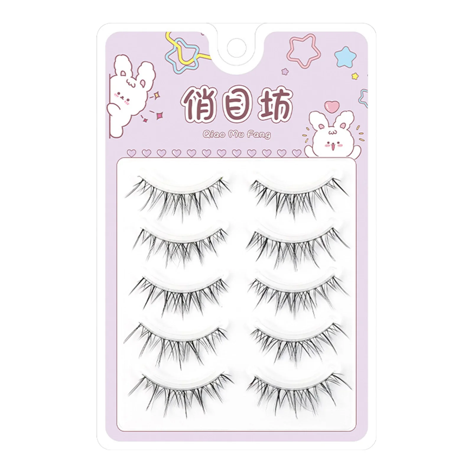 Sztuczne rzęsy w stylu diabła, pełne paski, naturalny mieszany wygląd, czarne włókno na sztyfcie, rzęsy do codziennego makijażu, dramatyczne akcesoria do makijażu.