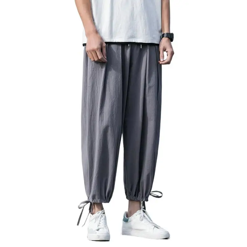 

Men Fashion black Haren Pants Vintage Mens Pants Chinese Style Jogging Pants Male High Quality Loose Trousers plus Size M-8XL