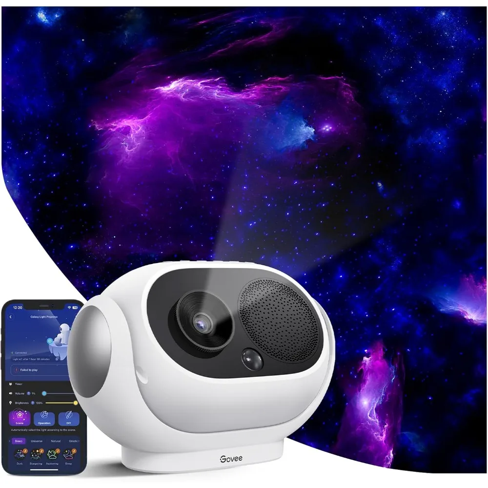 Projector, Star Light with 8 Replaceable Discs, 38 Scene Modes, Bluetooth Speaker and 21 White Noises, Relaxing Light for Bedroo