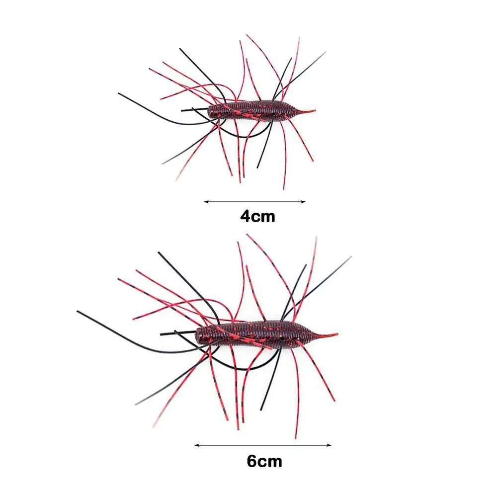 4/5 قطعة 4 سنتيمتر/6 سنتيمتر الصيد قنفذ البحر لينة الطعم جراد البحر السحر باس عصا سيليكون دودة إغراء سيليكون دودة السلطة لينة الصيد إغراء