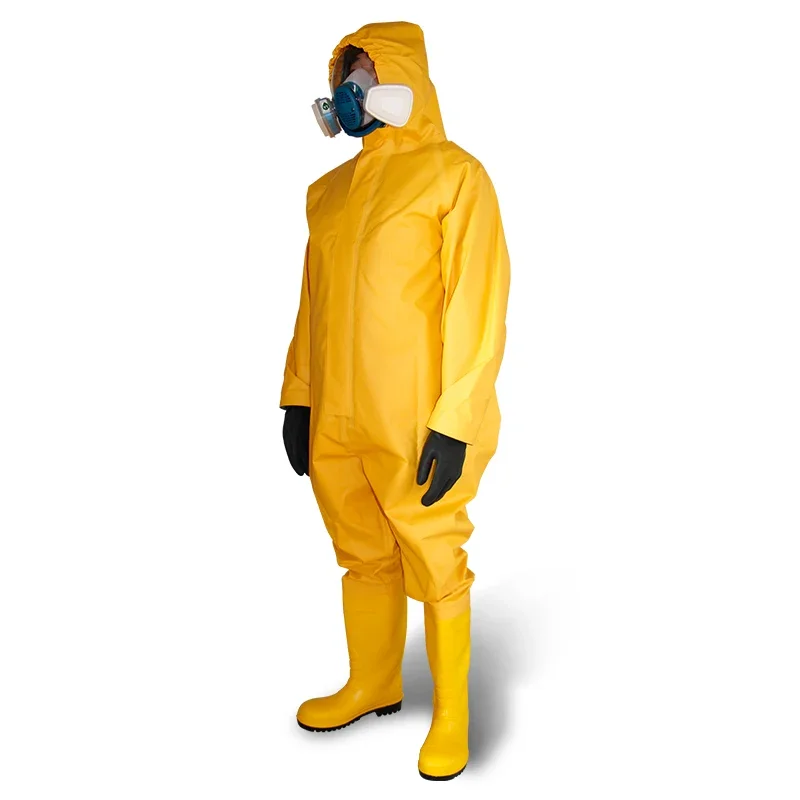 Chemical Resistant Protective Clothing coverall With Air Respirator