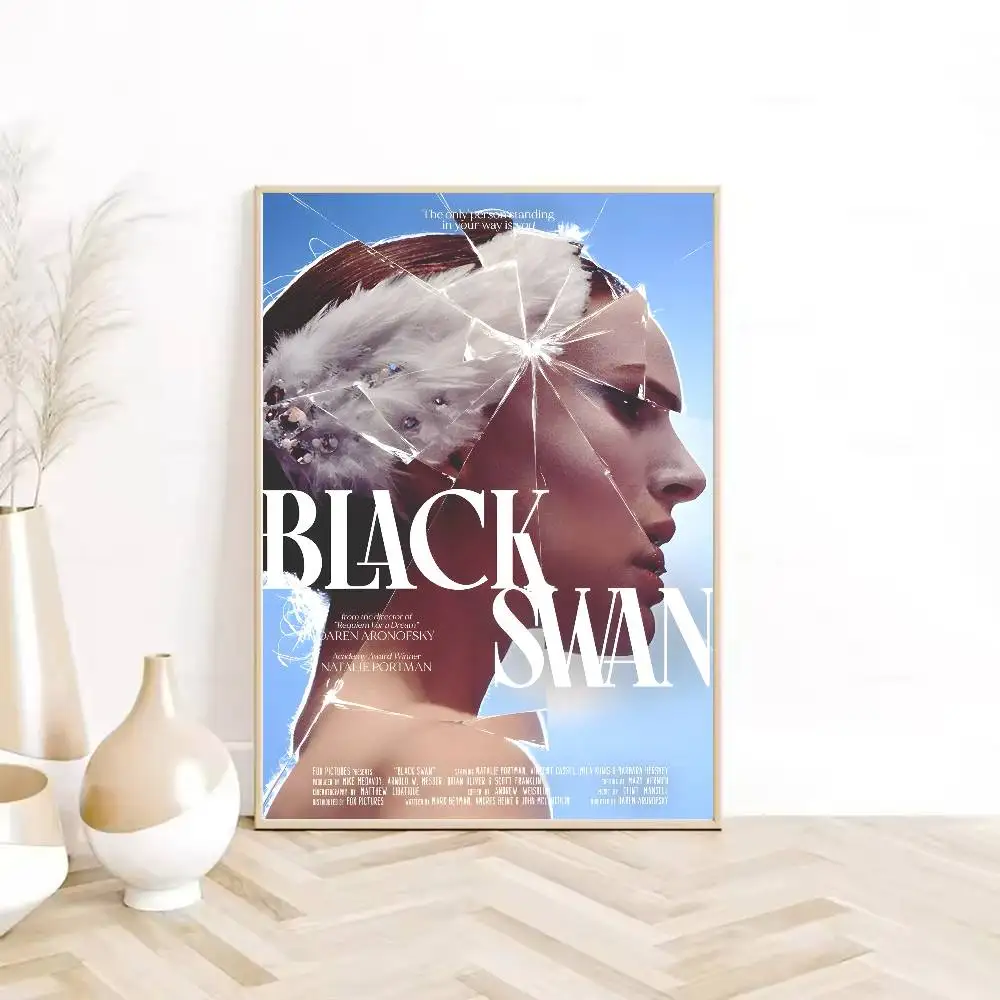 ملصق فيلم B-Black Swans عالي الدقة جدار لاصق مقاوم للماء لغرفة المعيشة المنزلية وغرفة النوم والديكور الجمالي #3