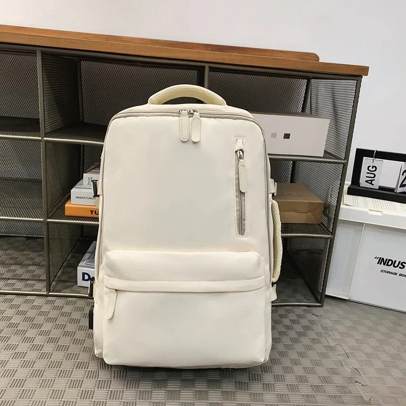 Solid Expand The Capacity of The Backpack 2024 High Quality Couple of School Bag Lady Business Travel Computer Backpack