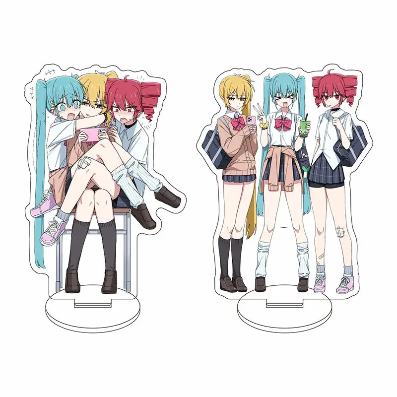 15cm Kawaii Acrylic Standing Decor Hatsune Miku Anime Figure Peripherals Bracket  Cartoon Desktop Ornament Birthday Gifts Toys