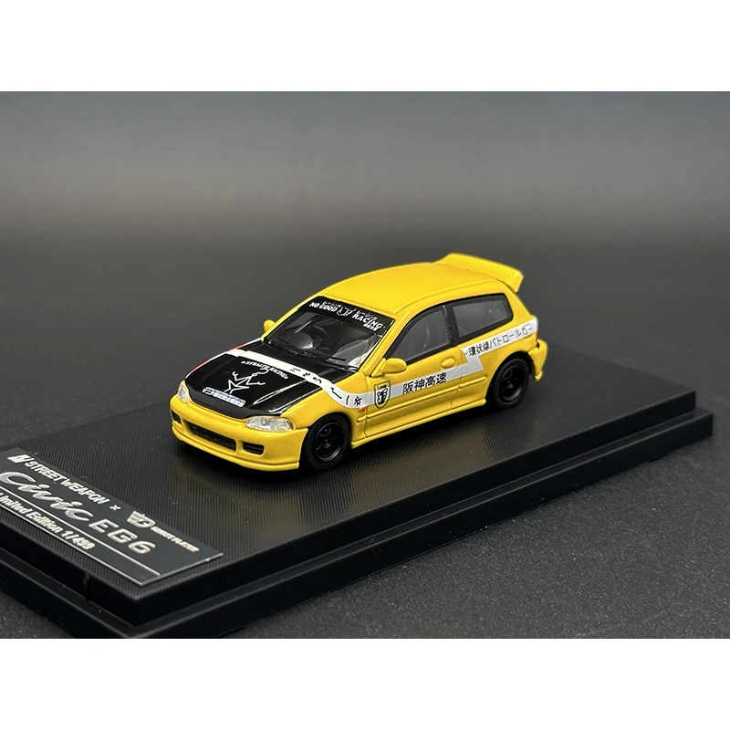 SW In Stock 1:64 CIVIC EG6 NO good Diecast Car Model Collection Miniature Toys Street Weapon