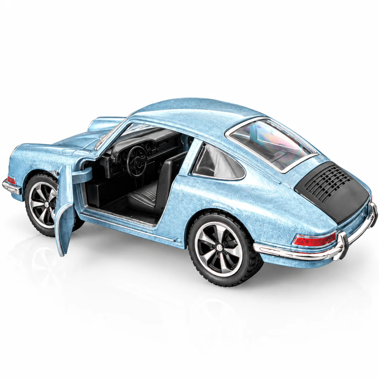 1:38 Scale Classic Retro Alloy Car Model Collectible Toy Vehicle with Openable Doors And Visible Interior Ideal Holiday Gift