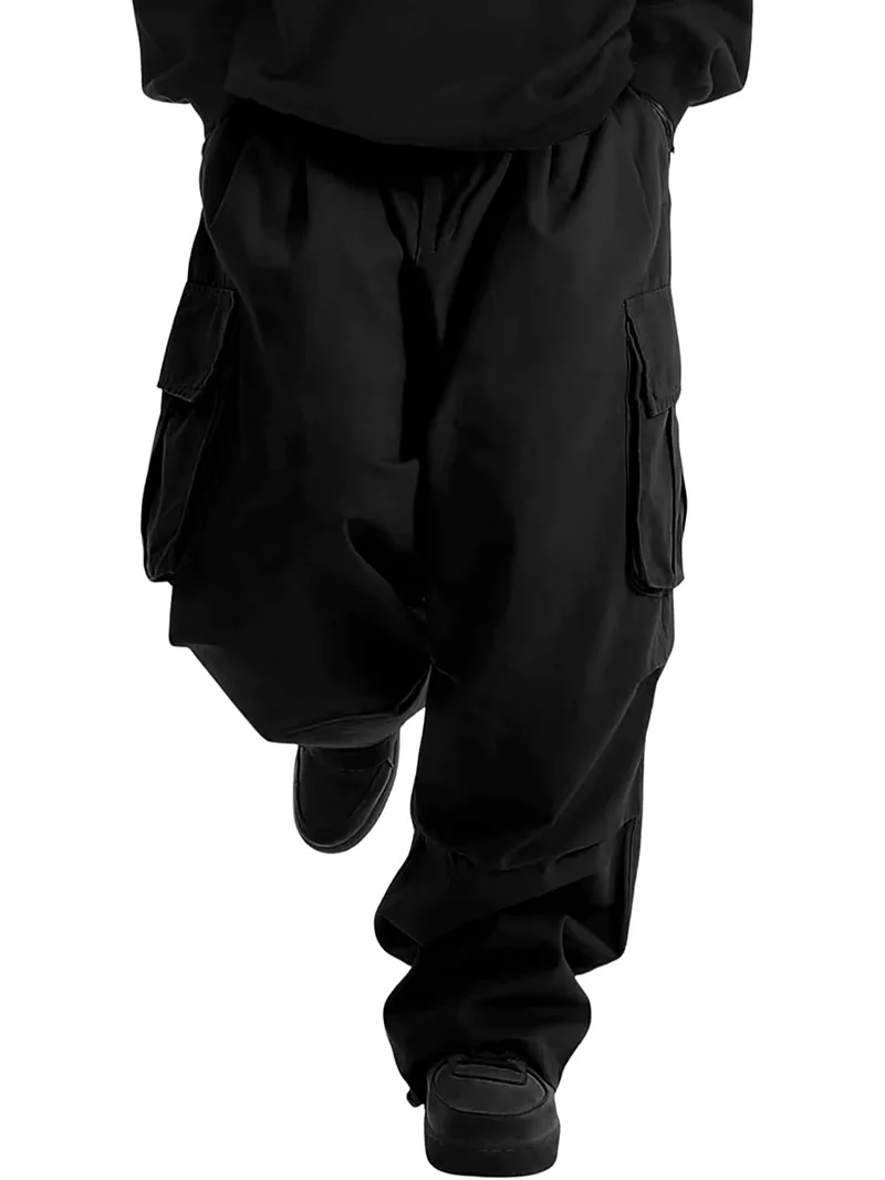 Amerikanischer Hip-Hop-Streetwear-Stil: Trendige Weite Jogginghose für Männer und Frauen, Leichte Cargo-Hose mit Mehreren Taschen, Lässige Hose – Detail 6