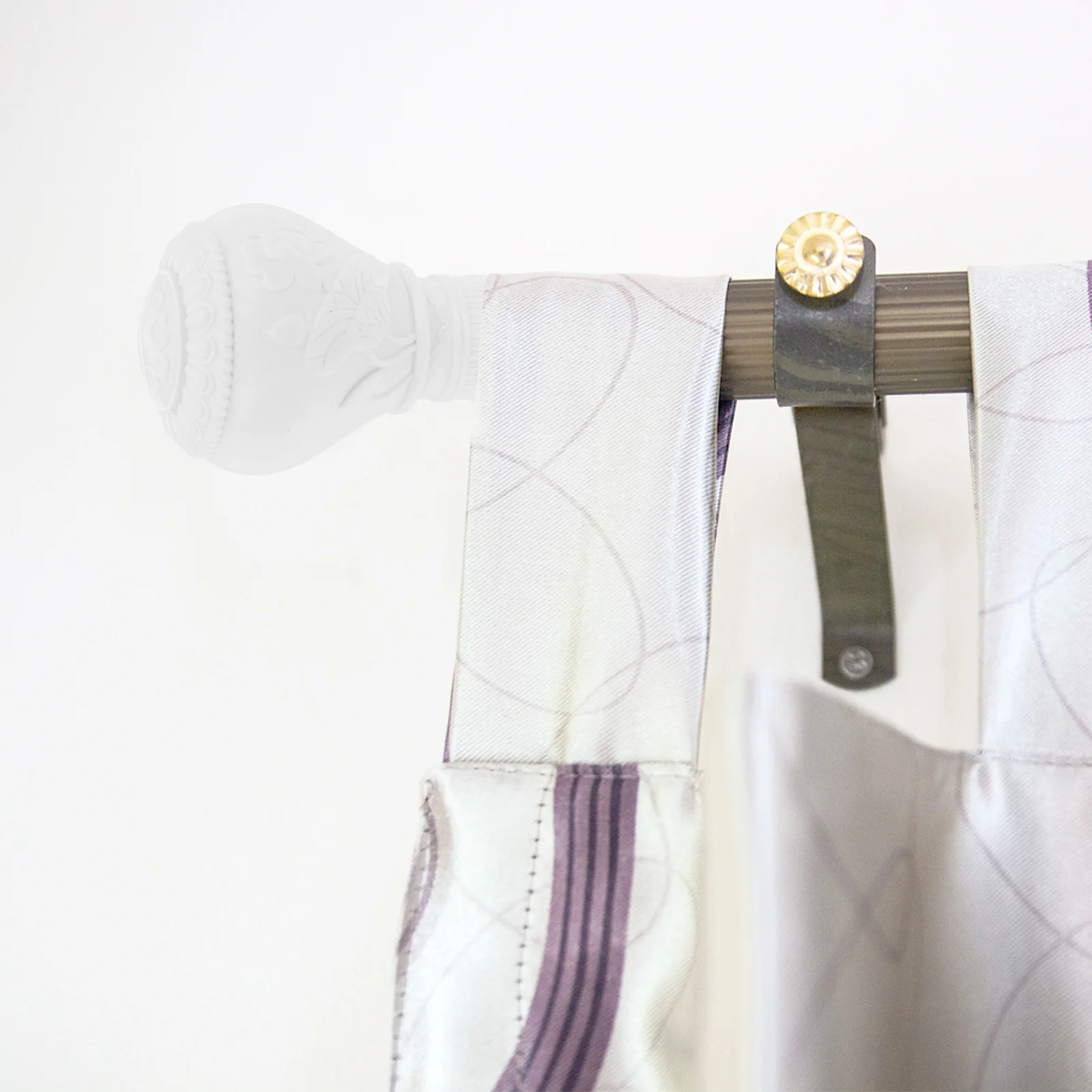 

2Pcs Modern Decorative Curtain Rod Finials Replacement End Caps for Window Drapery Rods Curtain Accessories Drapery Pole Finials