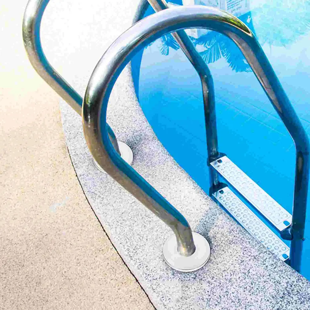 1Pair Stainless Steel Pool Ladder Decorative Escutcheon Covers Rust Proof Long Service Life Lightweight Easy Install Parts