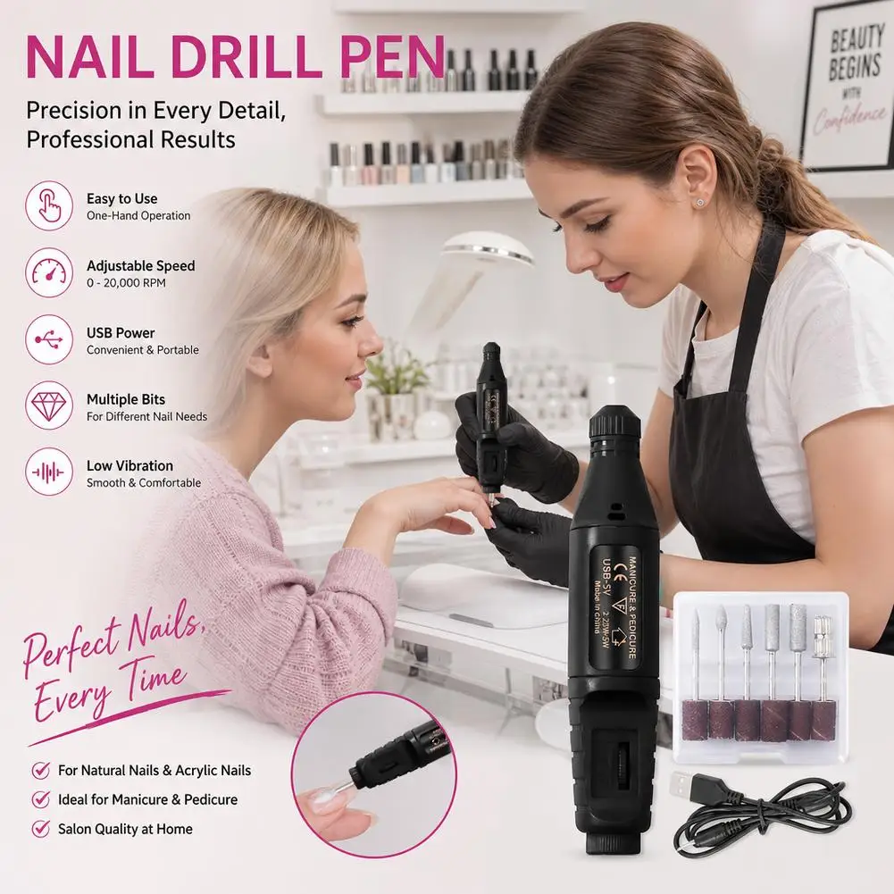 Portable Mini Electric Drill Power Tools Multifunctional Grinder 3-Speed Engraving Pen with Grinding Accessories Set for Dremel view 3