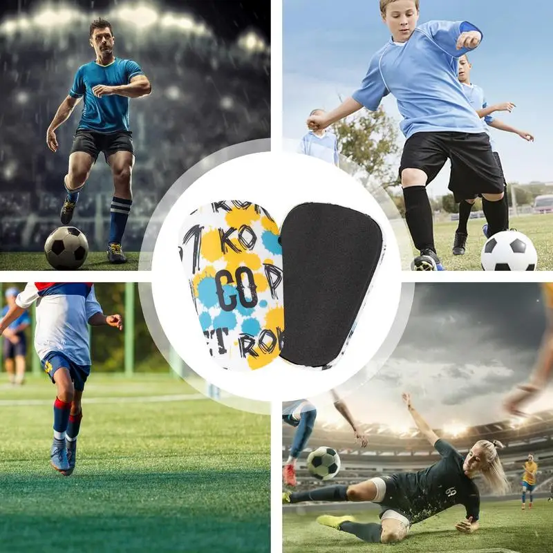 Knee Protector Soft Breathable Football Shin Guards Thickened Insert Sports Shin Guard Protector Cool Lettering Protective Gear