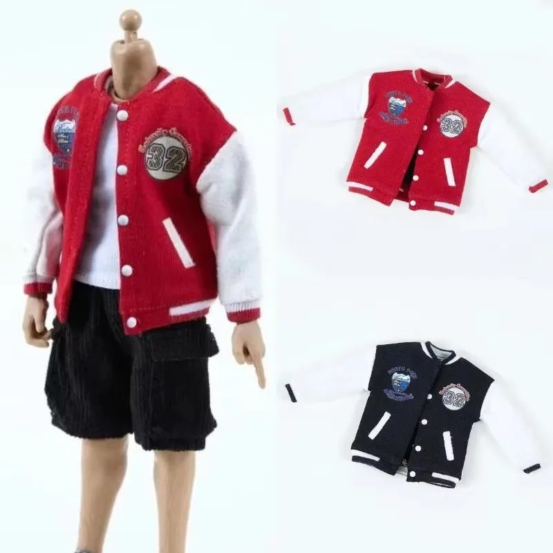 1/12 Scale ทหารชาย Casual เบสบอลสั้นกางเกงชุดเสื้อผ้าสําหรับ 6in Action ของเล่นตัวเลขตุ๊กตา