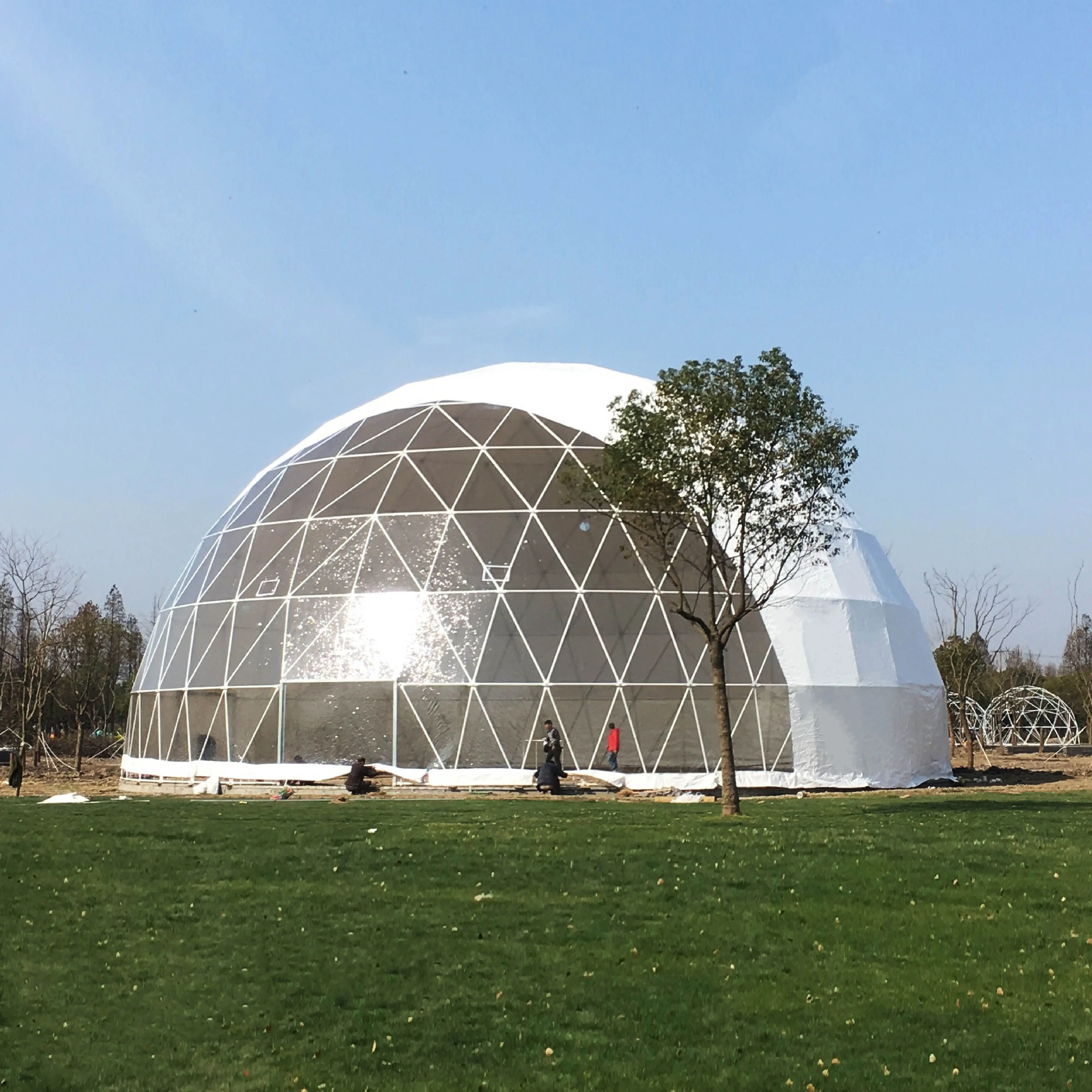 Large Commercial Outdoor Event Hall PVC Dome Tent Waterproof Wedding Banquet Exhibition Festival Ceremony Custom Marquee Shelter