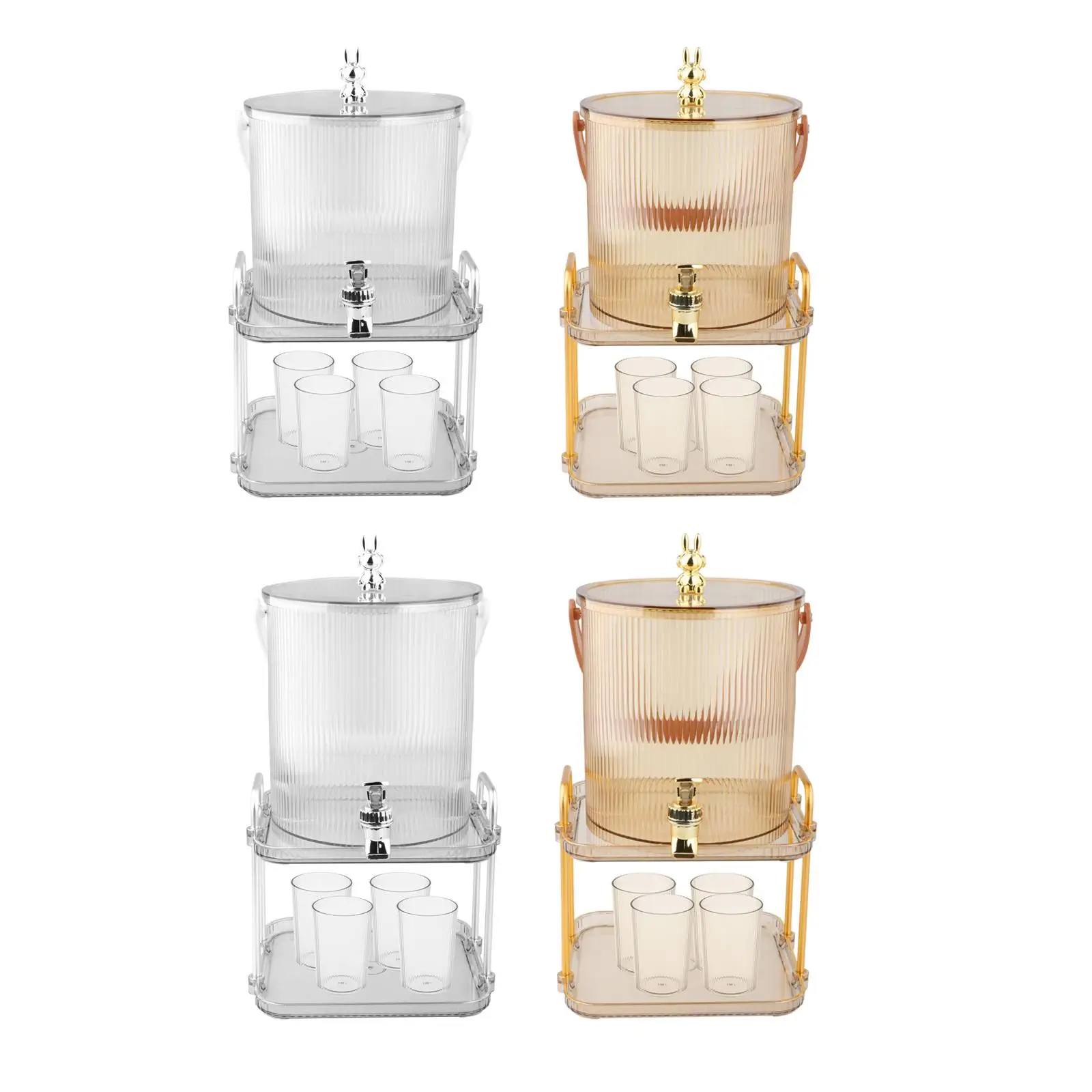 موزع مشروبات سهل التنظيف، إبريق ماء شفاف، موزع مشروبات، غلاية باردة مع صنبور للشواء والنزهات المنزلية للاستخدام اليومي في الهواء الطلق