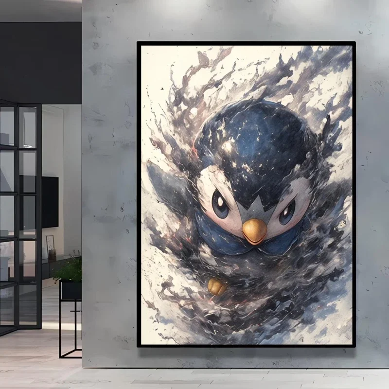 Pokemon Aquarell-Dekorationsgemälde Pikachu Gengar Einzigartige Kunst für Schlafzimmer Wohnzimmer Geheimnisvolle Dekoration für Anime-Liebhaber – Detail 9