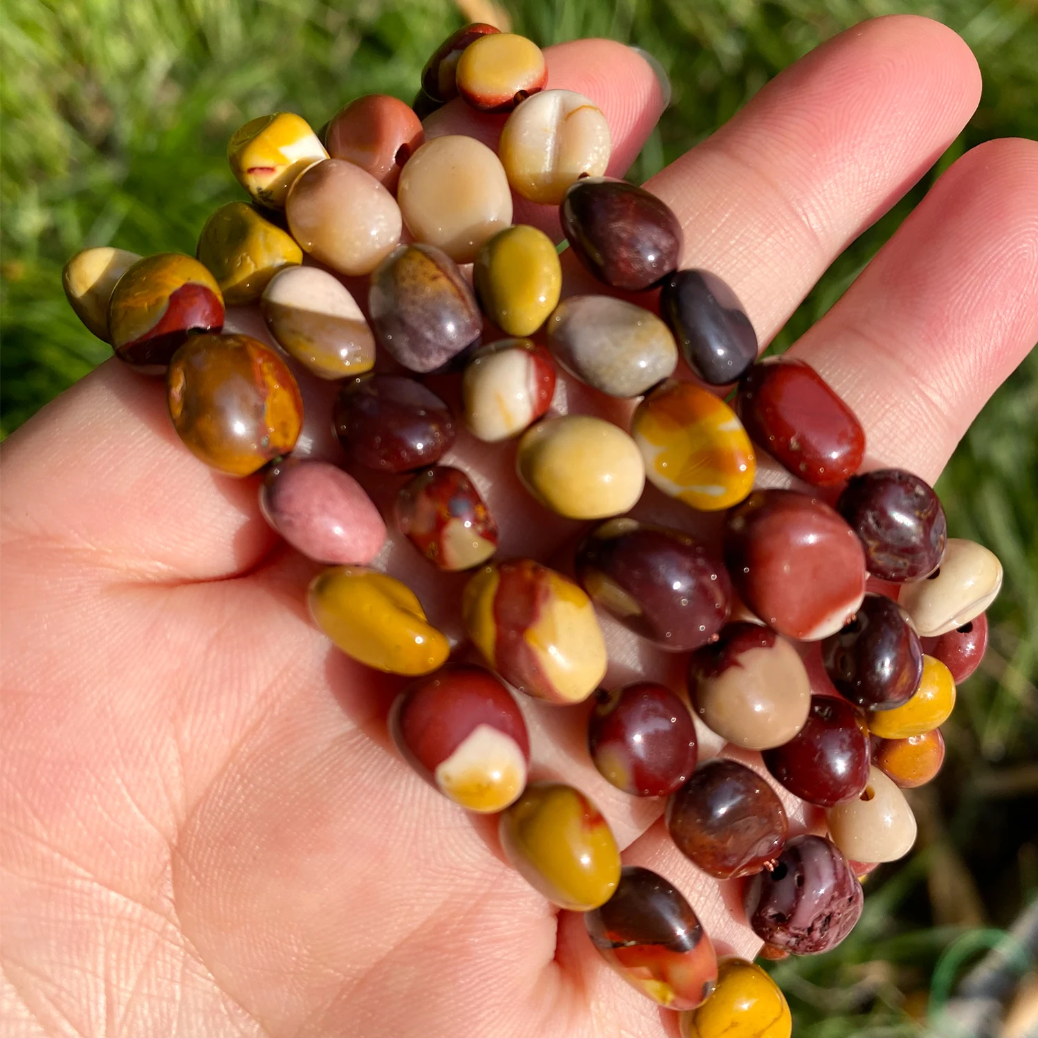 8-10mm Irregular Natural Stone Mookaite Beads Loose Spacer Beads DIY Bracelet Necklace For Jewelry Making Accessories 15 Inches