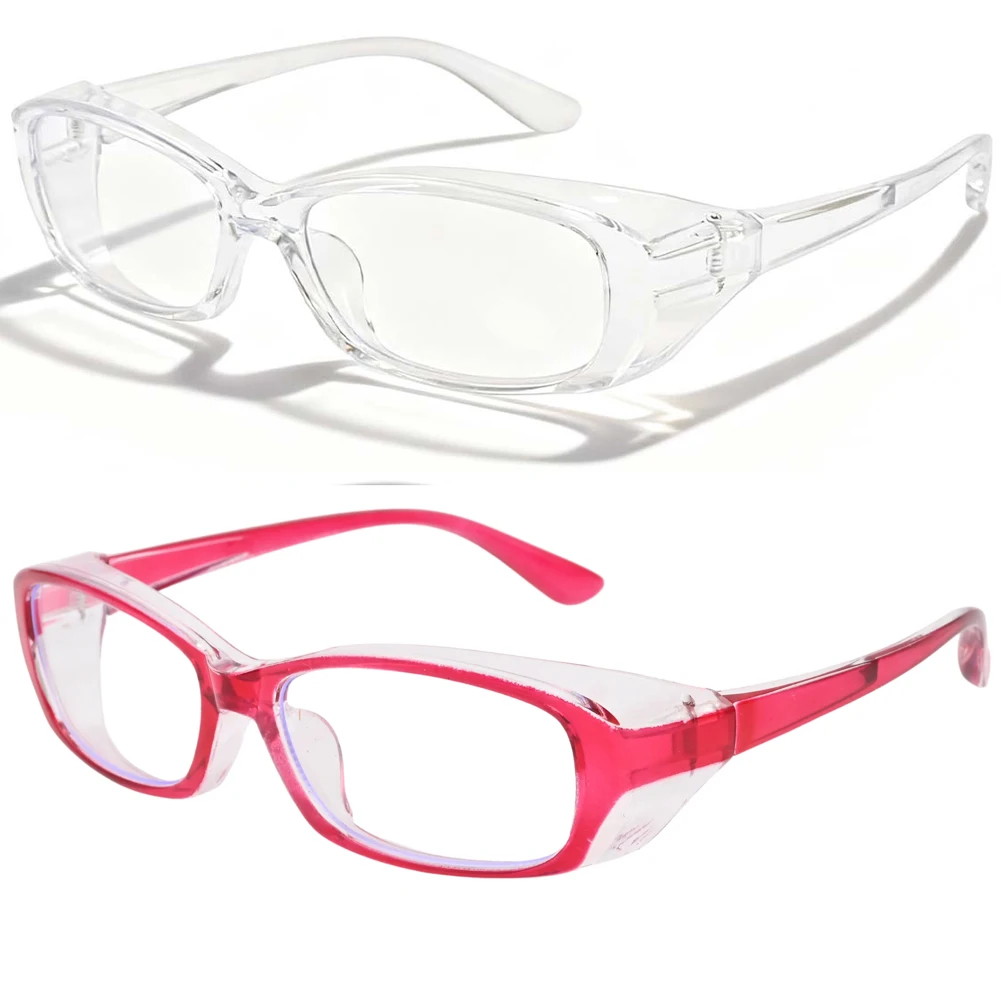 

Stylish Safety Glasses, Clear Anti-Fog Anti-Scratch Protective Glasses For Men And Women 2 Pack
