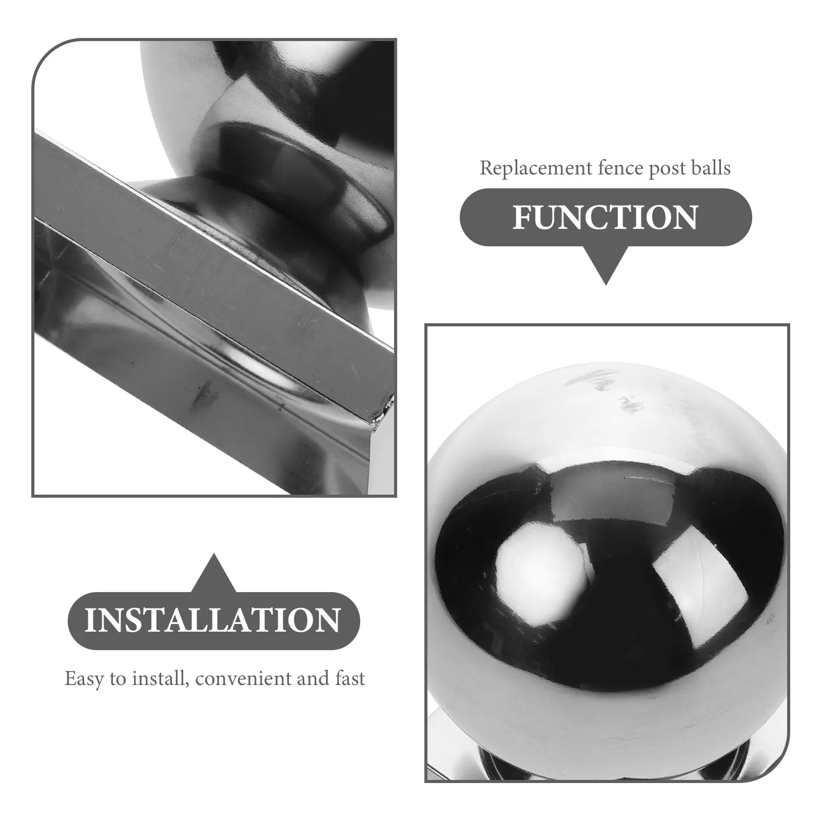

Guardrail Stainless Steel Ball Railing Balls for Handrail Decorate Post Caps with