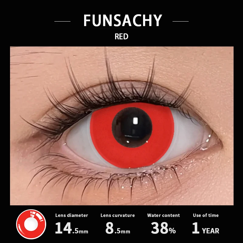 FUNSACHY Cosplay Zwart Wit Contactlenzen voor Ogen 1 Paar Gekleurde Anime Lens Oogmake-up Leerling Halloween Vrouwen mannen Accessoires