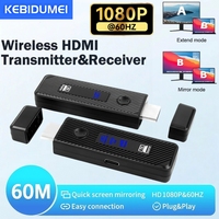 5G 60M Wireless HDMI Transmitter Receiver Meeting Screen sharing Video Audio Display Adapter for Laptop TV Projector Monitor