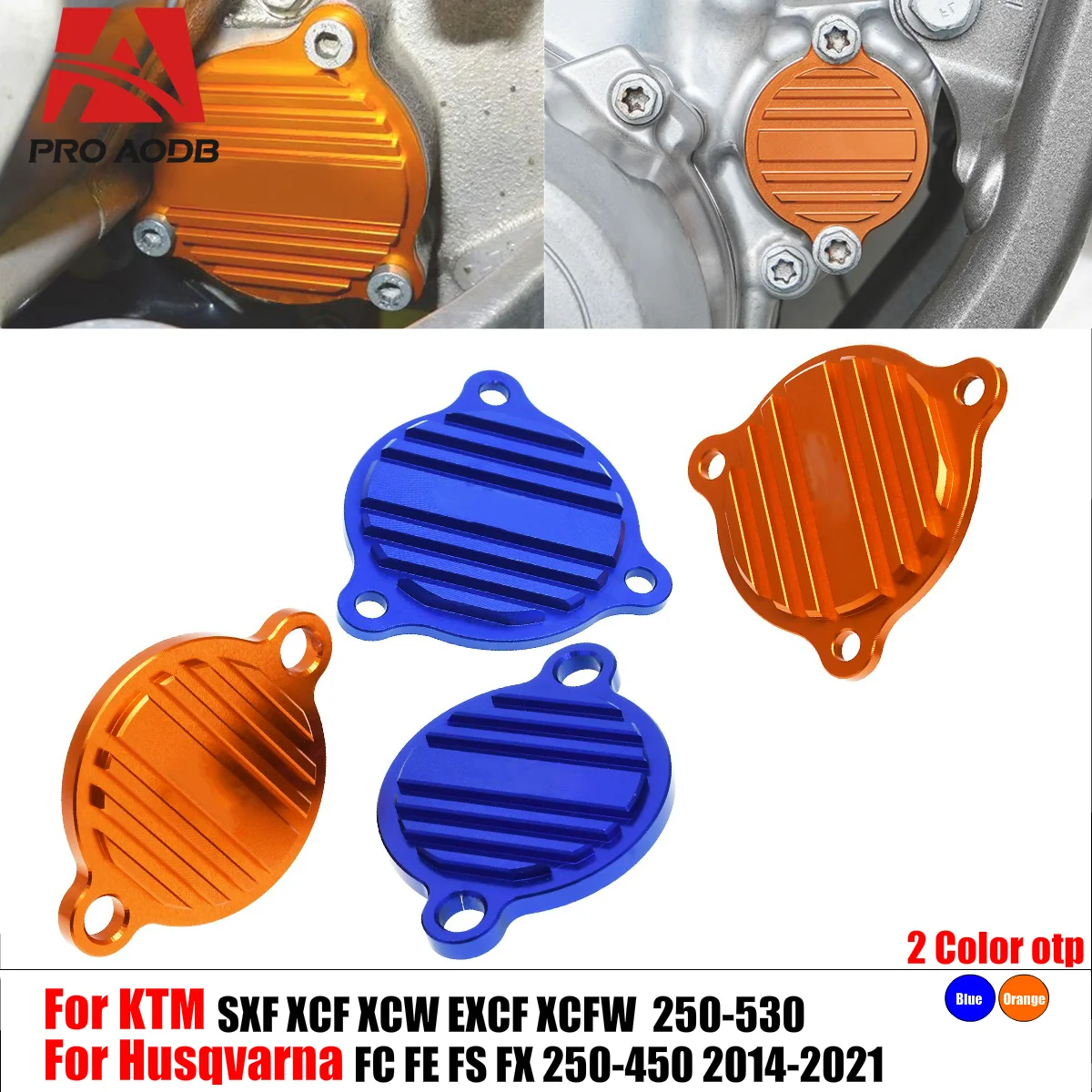 

High-Quality Motorcycle CNC Oil Pump Cover Guard Cap and Oil Filter Cover Cap For KTM 250-530 SXF XCF XCW EXC EXCF 2008-2021