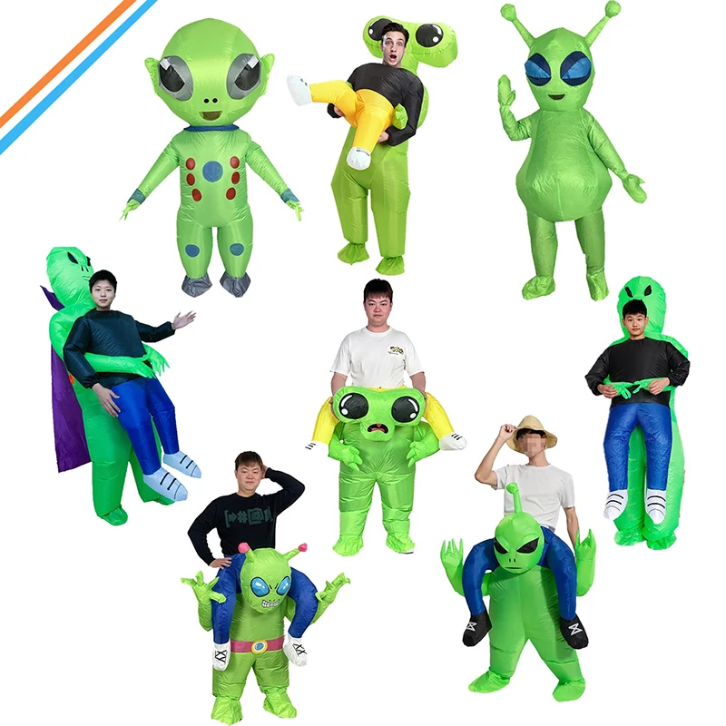 Disfraz Inflable de Extraterrestre, Accesorios Divertidos para Fiestas, Lindo Disfraz de Astronauta ET, Ropa de Cosplay para Festivales, Parques de Atracciones, Muñeco de Dibujos Animados