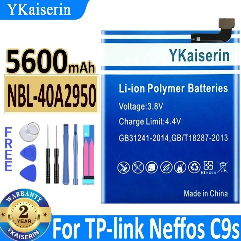 

Надежный аккумулятор 5600 мАч для мобильного телефона TP-Link Neffos C9s TP7061C TP7061A Nbl-40A2950 с длительным сроком службы