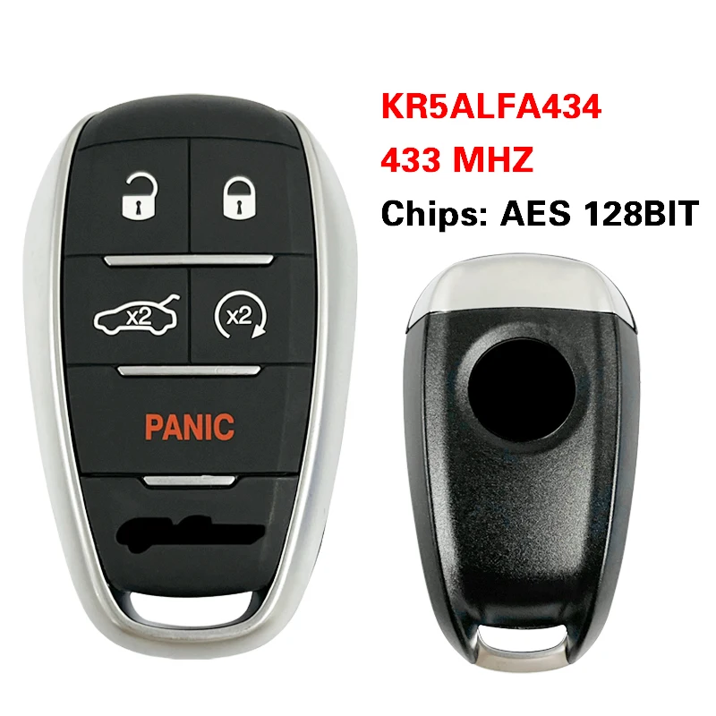 CN092002 4+1B Smart Key for Alfa Romeo Frequency 434 MHz Trasnponder HITAG 128-bit AES