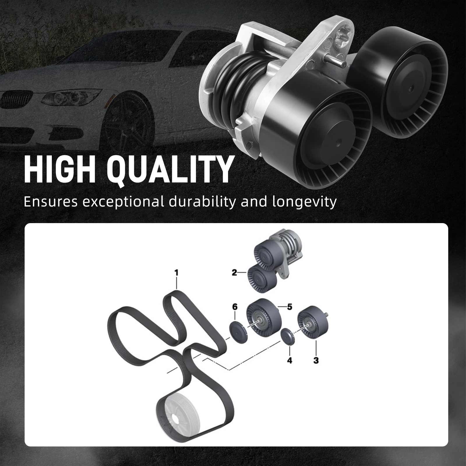 ل N55 محرك حزام بكرة الموتر عدة ، لسيارات BMW E90 E92 E93 E91 335i 335is 335xi E82 E88 135i 1M X1 E84 Xdrive35i #3