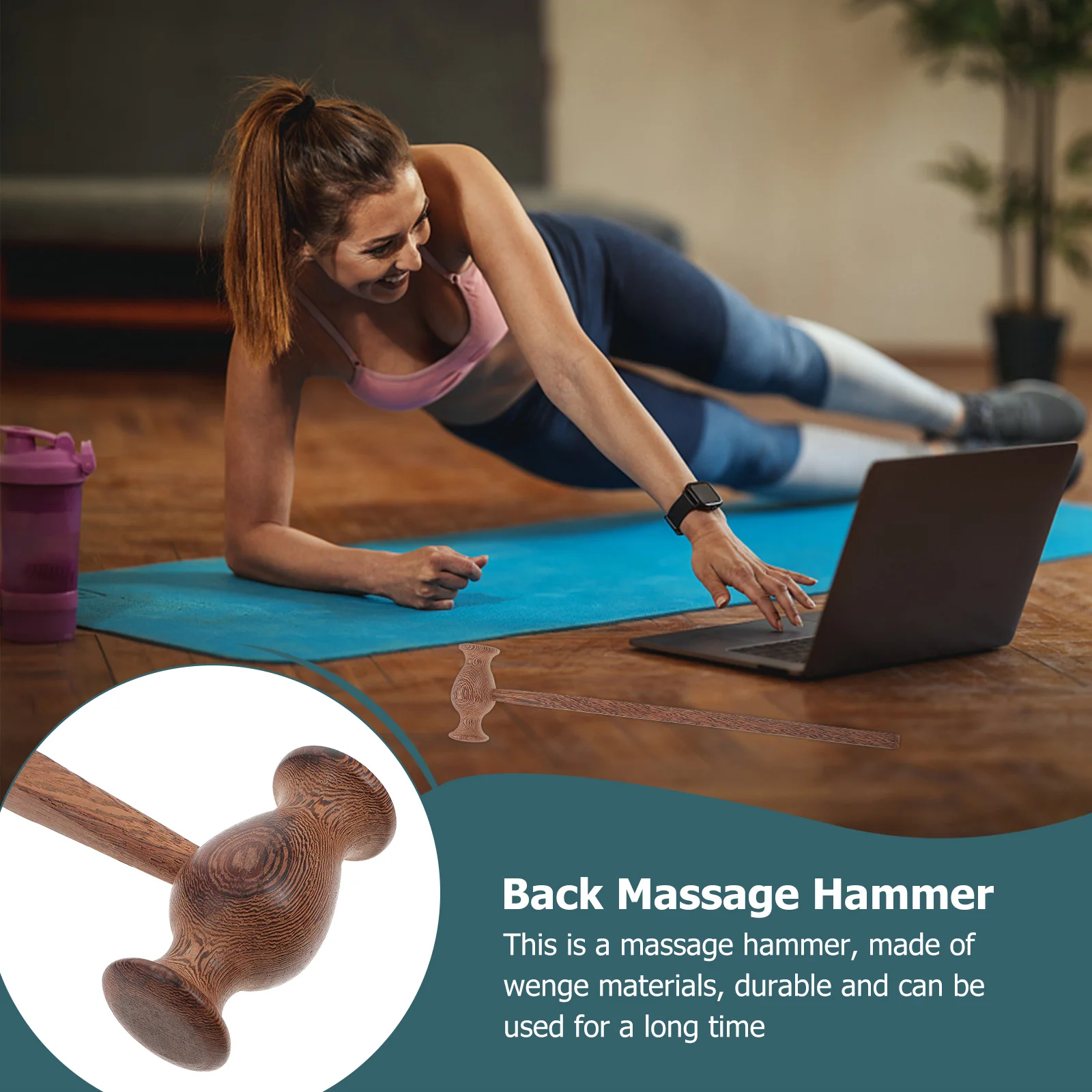 

1pc Fitness Hammer Massage Knocking Tool Body Acupoint Relaxation Handheld Back Shoulder Massager Home Therapy Stick