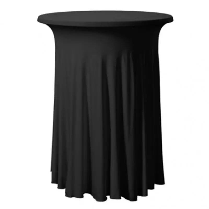

Modern Simple Stretch Round Tablecloth Sun Skirt Elastic Cover for Commercial Cocktail Bar Conference