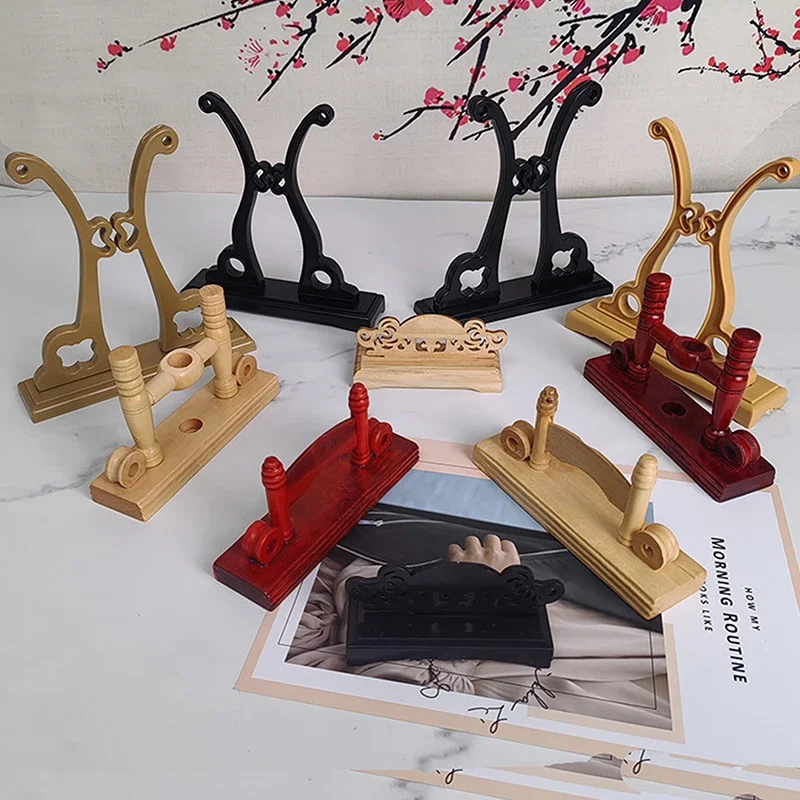 Eleganter Holzständer für Handfächer, zusammenklappbarer Fächerhalter, Ständer – langlebige Holzhandwerkskunst für die Inneneinrichtung
