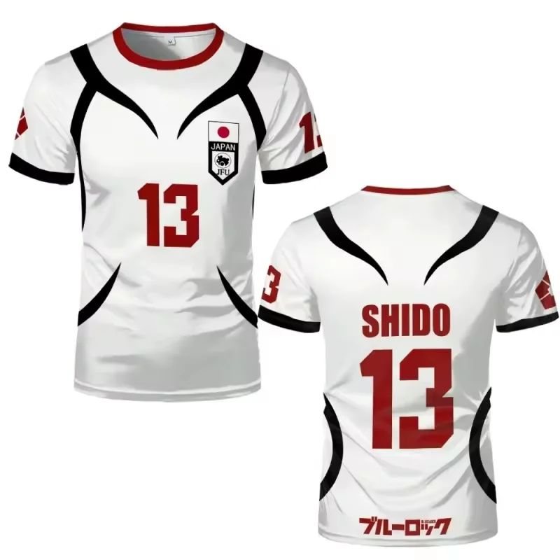 Anime Shidou Shirt Cosplay Costumes #13 Japan U20 Football Jersey Shidou Ryuusei Soccer Training T-Shirt 3D Printing