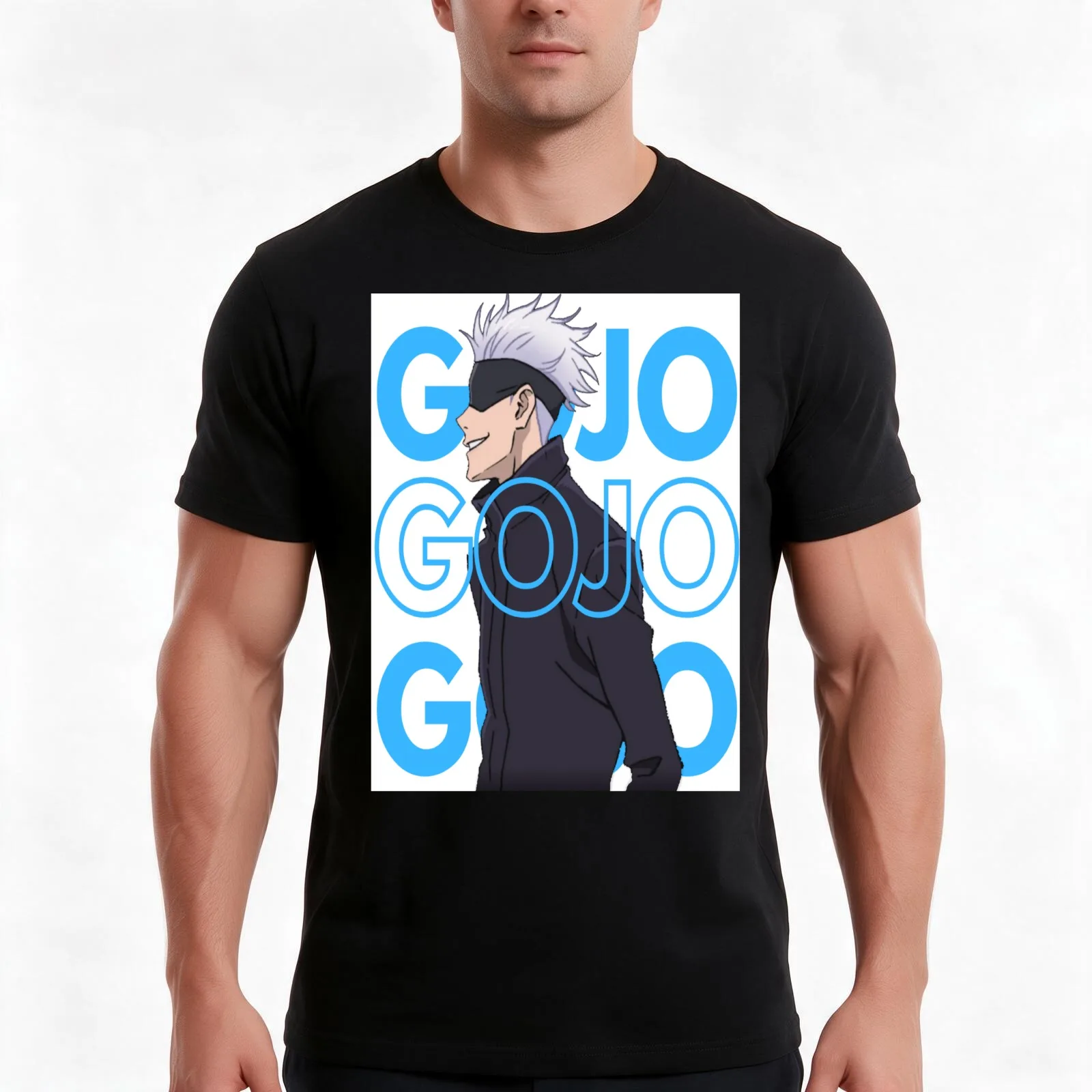 Camiseta con el personaje de GOJO SATURU, camiseta de algodón informal para el verano, camisetas de estilo urbano de corte amplio, estampado gráfico de estilo vintage, unisex, para hombres y mujeres.