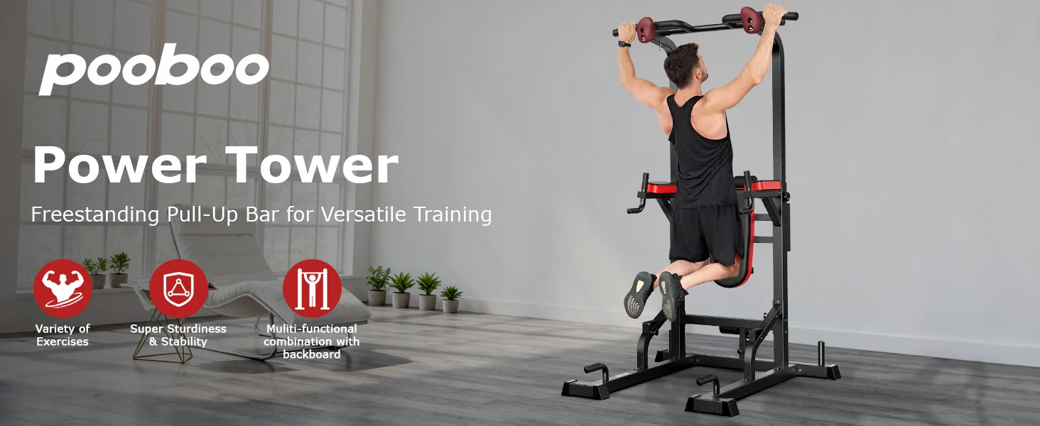 Power Tower Dip Station Pull Up Bar