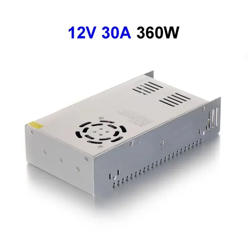 30pcs DC12V 30A 360W Switching Power Supply Adapter Driver Transformer For 5050 5630 3528 LED Rigid Strip CCTV Security Cameras