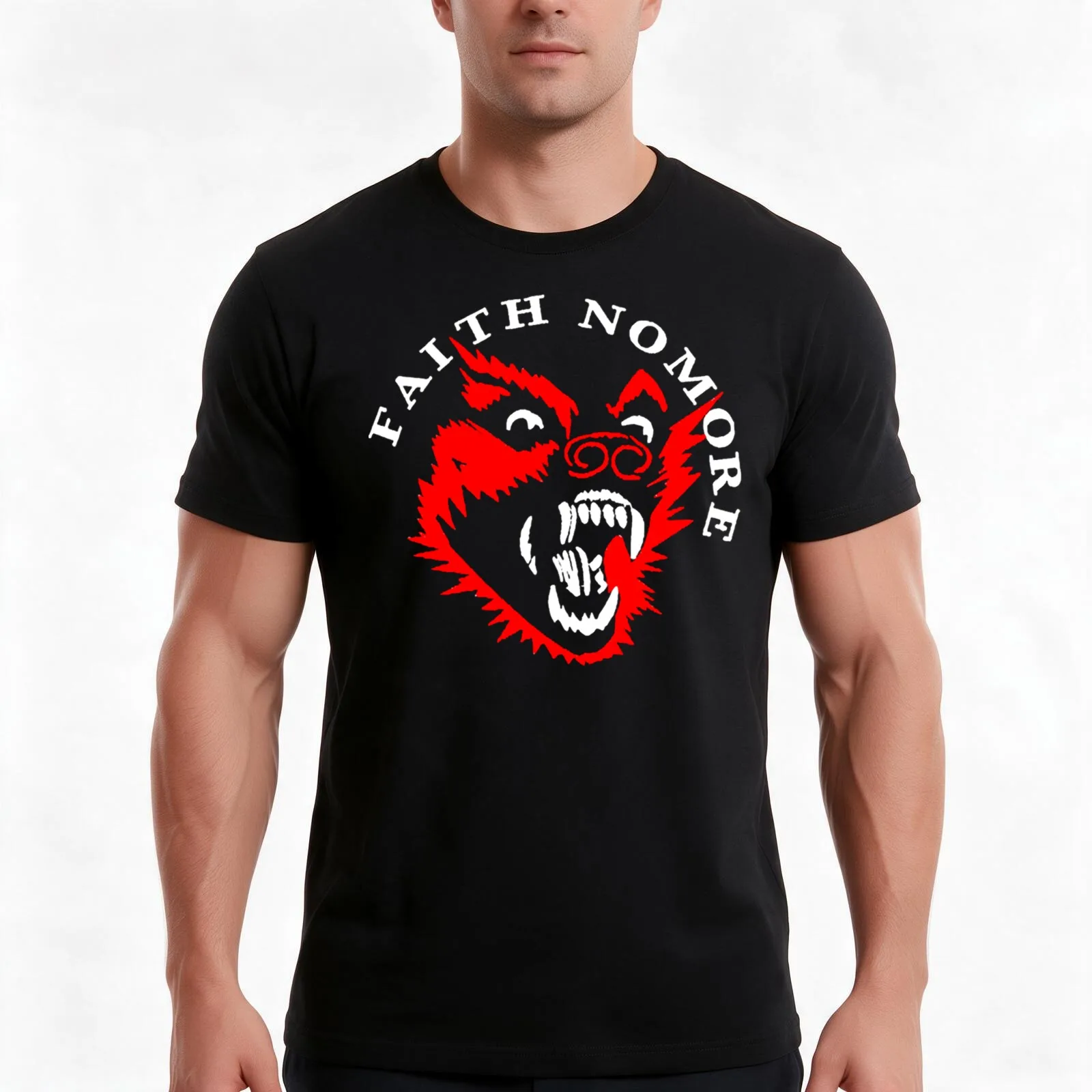 Faíth No More logo band T-Shirt, Summer Casual Cotton Tee, Oversized Streetwear Tops, Vintage Graphic Print, Unisex Men Women