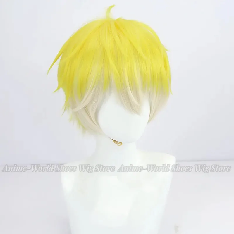 Парик для косплея Sonny Brisko You Turber NIJISANJI Золотисто-желтый и лимонно-желтый разноцветные синтетические волосы
