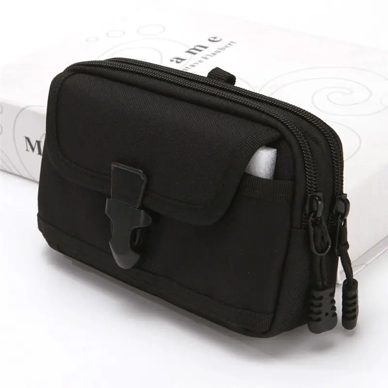 AED2-Tactical Molle Pouch Belt Waist Pack, Outdoor Cell Phone Case For Camping, Hiking - Accessory Holder
